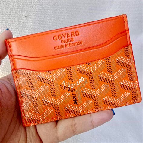 goyard orange small card case wallet|goyard magsafe wallet.